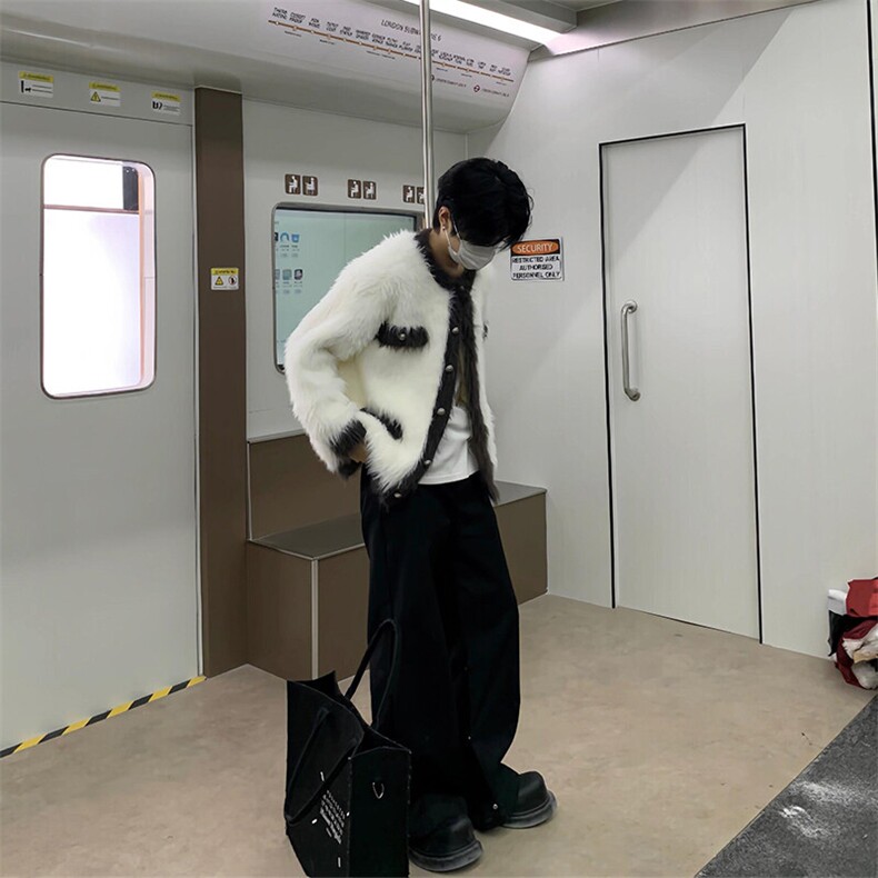 水貂毛小香风拼色圆领针织衫开衫毛衣外套MY9219特P70,男装针织衫/毛衣,星座908-1