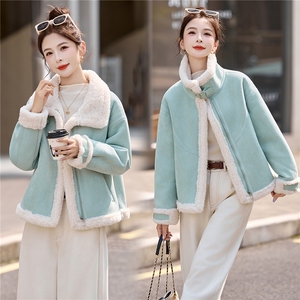 冬季新款高质感羊羔毛时尚休闲皮毛一体图片