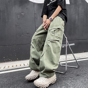 美式复古阔腿工装裤男夏季新款设计感宽松休闲长裤现货 K8021-P58图片