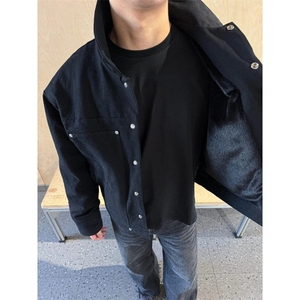 春秋季新款美式复古夹克外套男短宽Cleanfit工装柳钉高街上衣潮牌图片