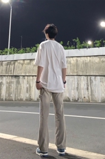 新款美式高街大码破洞涂鸦黄泥色牛仔工装裤货号K641P60，男装牛仔裤，电商A063