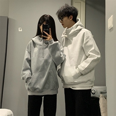 抖音得物高品质二开25秋冬美式重磅宽松纯色连帽拉链高领卫衣W65，男装卫衣，电商A486-1