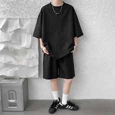 8XL-M特大码休闲运动套装男士夏季短袖短裤衣服一套男装TZ103P32，男装休闲套装，电商D206-1
