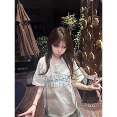 万针全刺绣工艺抖音得物高品质260克重磅纯棉双纱美式高街短袖T恤，男装T恤，电商A486-1