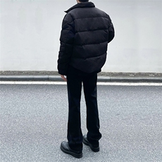 纯黑色高弹修身直筒大码微喇毛边牛仔裤男K860-K866-P50，男装牛仔裤，星座205