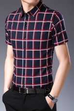 B6122021年夏季新款男式短袖衬衫男商务休闲高端男装，男装衬衫，电商B360