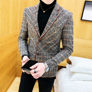 秋冬店主休闲夹克西装单西男士修身 西服 A236-XZ-160-P130图片