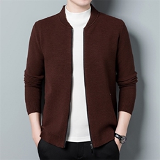 2023新款针织开衫男外套春秋季宽松商务百搭休闲中年男士拉链上衣，男装针织衫/毛衣，电商B212（原钱塘6029）