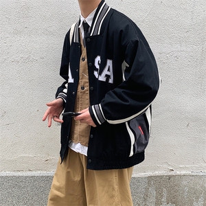 棒球服夹克新款中性宽v松休闲男女外套G110图片
