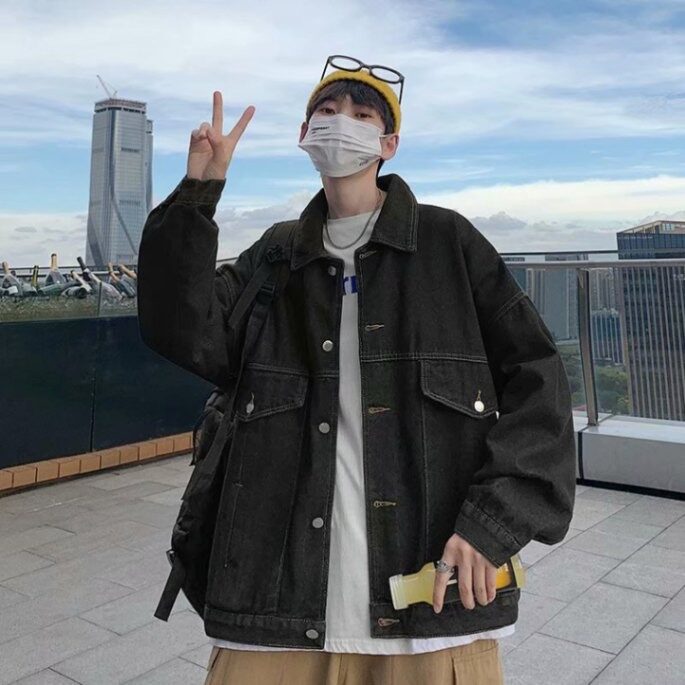 2024春秋季复古水洗牛仔外套上衣男装新款渐变设计感夹克X302/P65,男装夹克,星座506