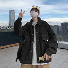 2024春秋季复古水洗牛仔外套上衣男装新款渐变设计感夹克X302/P65，男装夹克，星座506