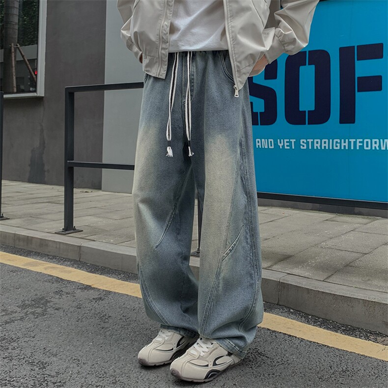 现货美式弯刀裤大码男士牛仔裤K272-P55大码控108图片