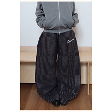 美式复古辣妹条纹休闲卫裤女2025秋冬宽松直筒阔腿运动长裤，男装休闲裤，星座506A