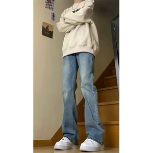 【特批特价】牛仔裤男女款修身直筒微喇百搭柳叶弯刀 YK6601 P35图片