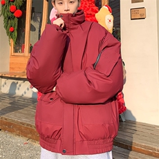 pu皮棉衣男冬季新款加厚棉服宽松面包服棉袄M7166P125控168，男装棉衣，电商A157