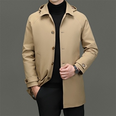 CSYR98829钱塘2020-2厚款时尚休闲冬季新款中年男士风衣外套P220，男装风衣，钱塘207-2