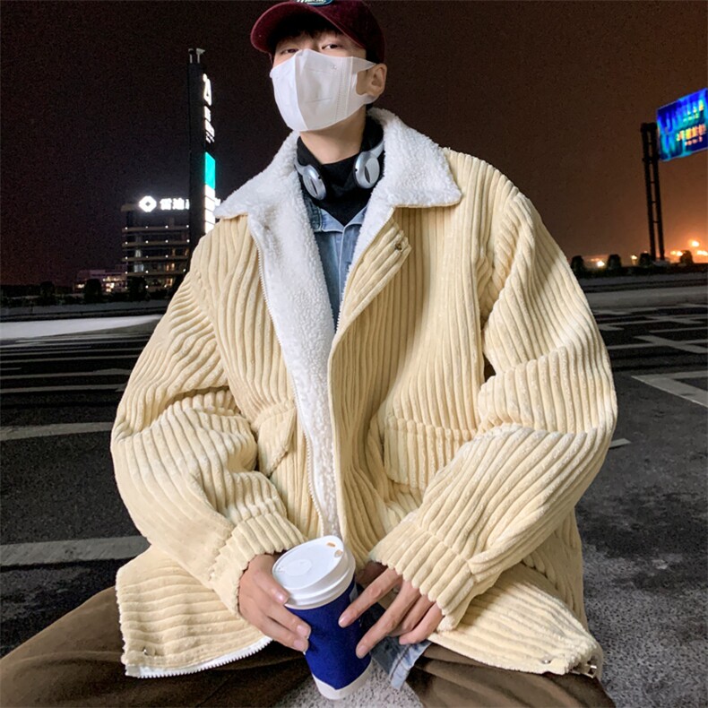 男款冬季羊羔毛加厚加绒冬装棉衣羊羔绒外套M9818P120控158,男装棉衣,电商A157