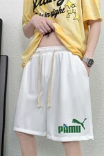 HD74227-P22华夫格短裤男大码宽松五分裤男直筒中裤，男装休闲裤，电商A040