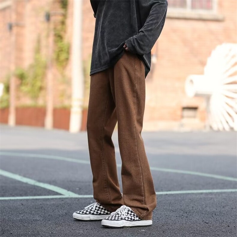 牛仔裤男韩版潮流高街帅气2023春夏新款ins宽松百搭长裤RK046-P45图片
