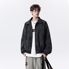 秋冬钢印扎染皮夹克外套男D309B-JK01-P90控128，男装夹克，电商D309B