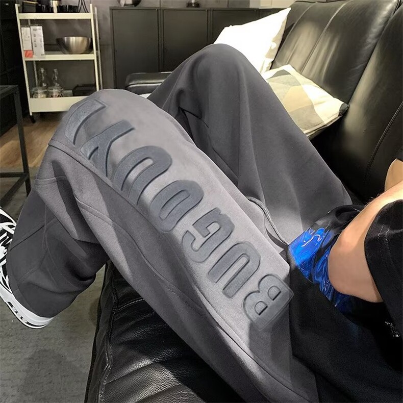 男春夏新款青少年时尚钢印休闲裤K3039P36图片