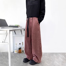 秋季潮流修身休闲裤酒红色直筒弹力休闲裤男士秋冬酒红色牛仔男裤，男装休闲裤，星座506A