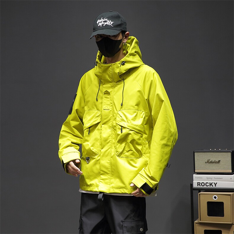 8XL-M特大码冲锋衣防水宽松工装风男夹克外套JK1306P90控118,男装夹克,电商D206-1