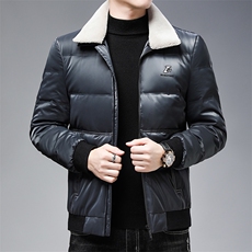 冬季翻领羽绒服男商务冬季可脱卸毛领厚款保暖外套ZA67726-P290，男装羽绒服，电商B212（原钱塘6029）
