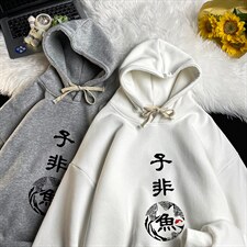 WY2070-P35加绒款-P40纯棉连帽卫衣男大码运动帽衫宽松薄，男装卫衣，电商A040