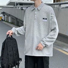 新款翻领卫衣2021新款嘻哈套头上衣ins潮流长袖polo衫W1860-P35，男装卫衣，星座512-4