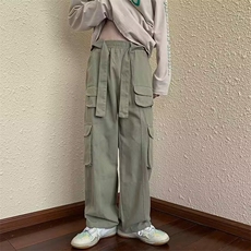 工装休闲裤男韩版潮流多口袋高街帅2024春季新款ins长裤K5018-P43，男装休闲裤，星座412-2