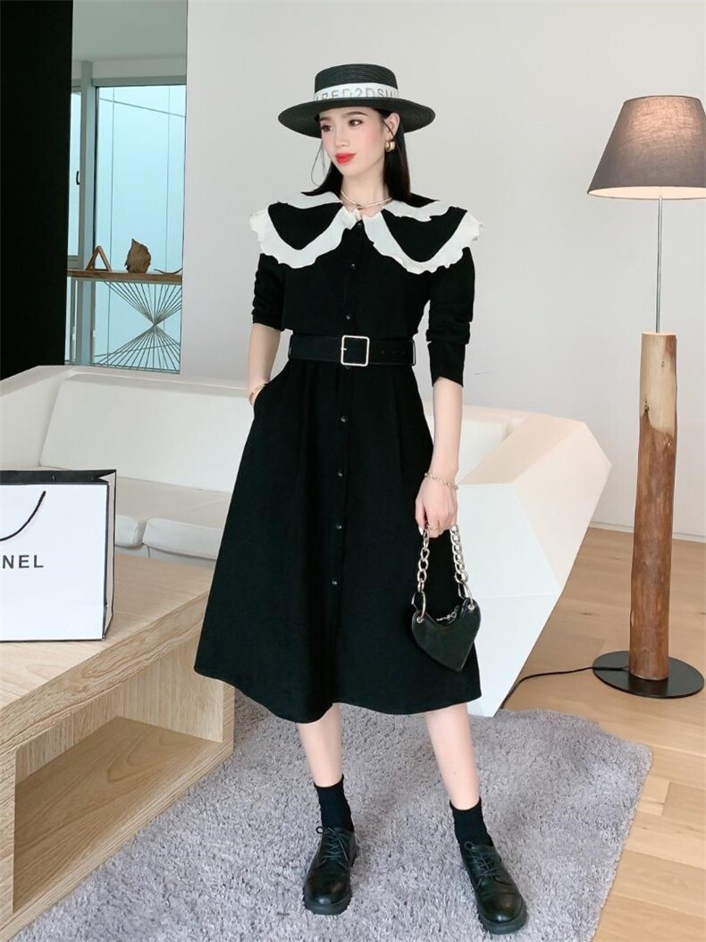 三色三码秋款连衣裙，女装连衣裙，票意情