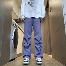 男女同款工装裤时尚情侣宽松直筒休闲裤男XZ310B-3-K8900-P35，男装休闲裤，星座310B-3