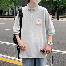 PL57059-P35翻领短袖polo衫男大码胖子半袖t恤男有领保罗衫模特，男装Polo衫，电商A040