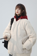 美式假两件棉服外套男2026秋冬校园风宽松棉衣夹克A436-2583-P95，男装夹克，电商A436