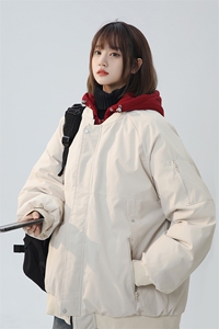 美式假两件棉服外套男2026秋冬校园风宽松棉衣夹克 A436-2583-P95图片