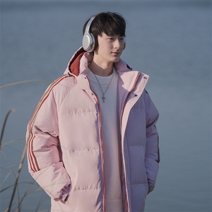 现货 抖音得物供视频 三条杠织带加厚羽绒连帽棉衣外套棉服MY8097图片