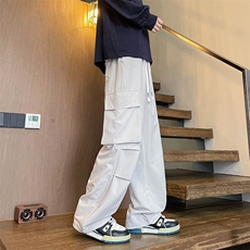 K207/特P35新品休闲裤男直筒工装裤春夏男阔腿宽松百搭垂感长裤子，男装休闲裤，电商基地A050