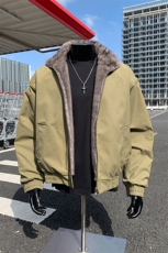 假模原品质两面穿水洗鱼骨纹牛津帆布银蓝狐座山雕外套S530特118，女装短外套，电商A233-1