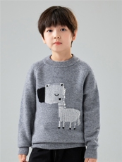 优质儿童100%羊毛针织衫斑马提花套头打底毛衣男女童羊绒保暖衣，童装儿童羊毛衫，初丹羊绒童装