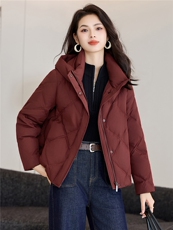 轻薄羽绒服女短款连帽小个子休闲百搭棉服2025冬季新款，女装羽绒服，阿舍尔精品