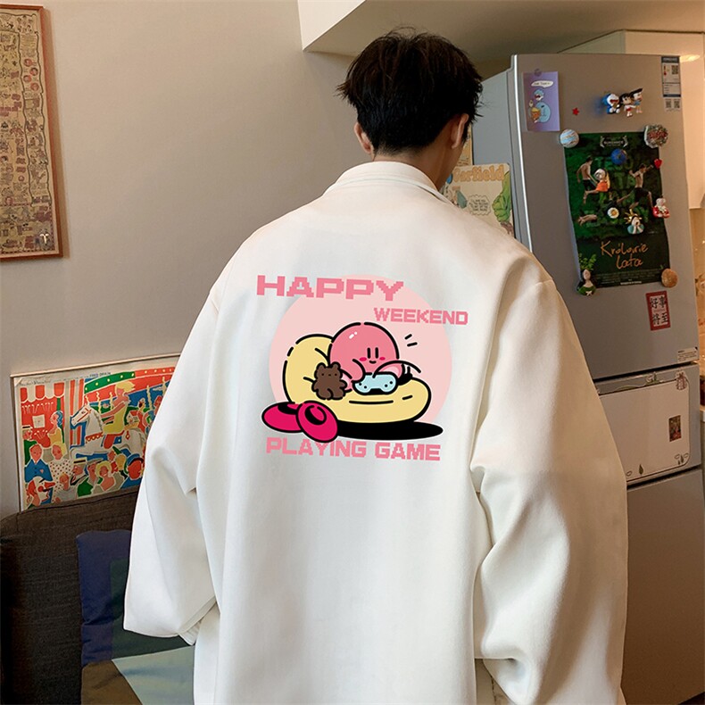麂皮绒夹克男大码立领褂子外套JK85313-P68 加绒款-P78图片