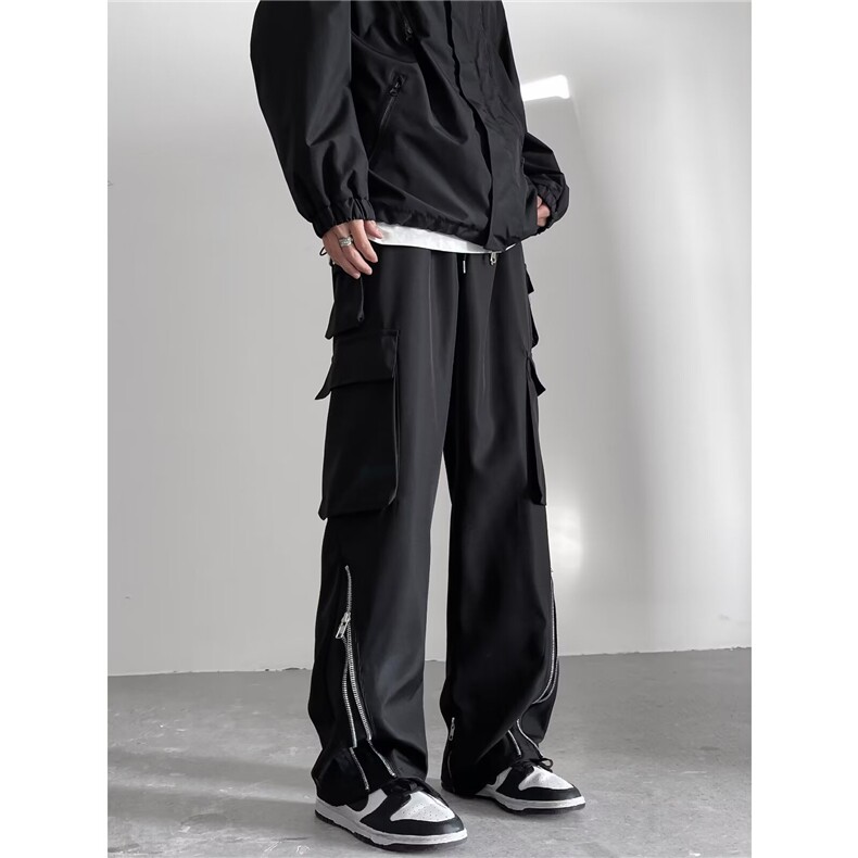 大口袋工装休闲裤男韩版潮流个性帅春季2024新款ins长裤K4988-P45,男装休闲裤,星座412-2