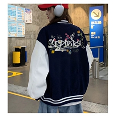 J9937-P70美式嘻哈高质量刺绣宽松潮牌棒球服夹克，男装夹克，星座617A-2