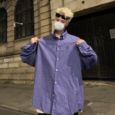 衬衫标准潮潮流原宿慵懒夏季简约日常青春流行气质，男装衬衫，星座716-3