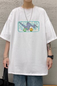 短袖男夏宽松纯棉T恤男百搭港风韩版情侣中性日系潮DT0249 P20图片