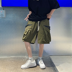 夏季飘带大口袋设计感短裤男潮牌五分裤街头百搭工装裤K3005-P26，男装休闲裤，星座512-3