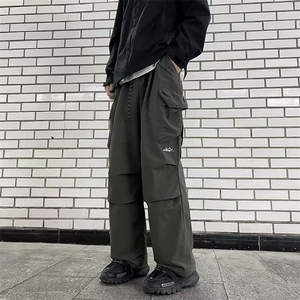 美式冲锋裤男款秋季户外潮牌机能宽松休闲抽绳束脚降落伞兵登山裤图片