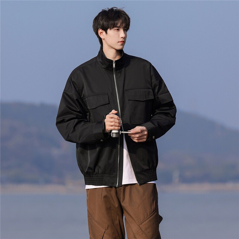 1立领多口袋工装大码M-5XL夹克男：100%聚酯纤维JK77987P85控138，男装夹克，星座226-2