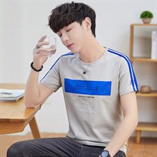 小宝6116男士短袖T恤夏季2021新款韩版潮流圆领修身体恤个性，男装T恤，电商D310（原电商305）